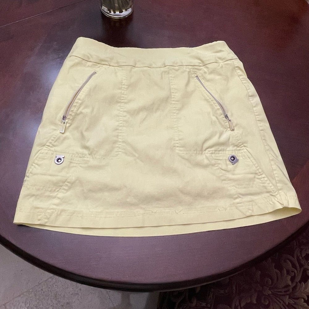 Womens Jamie Sadock Golf 17" Skort Skirt SIZE 10 Yellow - EUC